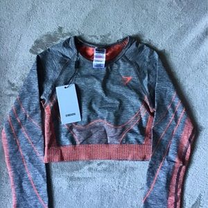 Gymshark Hyper- Amplify Seamless Long Sleeve Crop Top